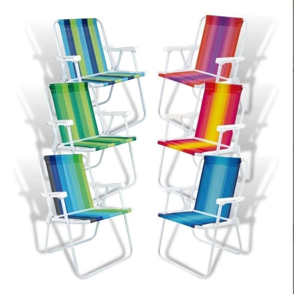 Cadeira de praia piscina alta aço   mor