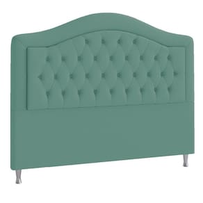 Cabeceira Casal ághata P04 140 Cm Suede Turquesa Tca 946