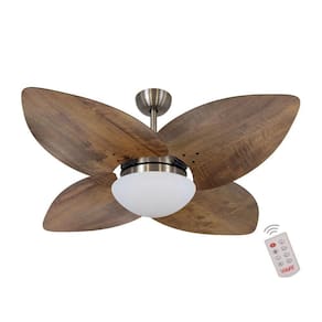 Ventilador De Teto Bronze 4 Pás Rádica 220v C/ Controle