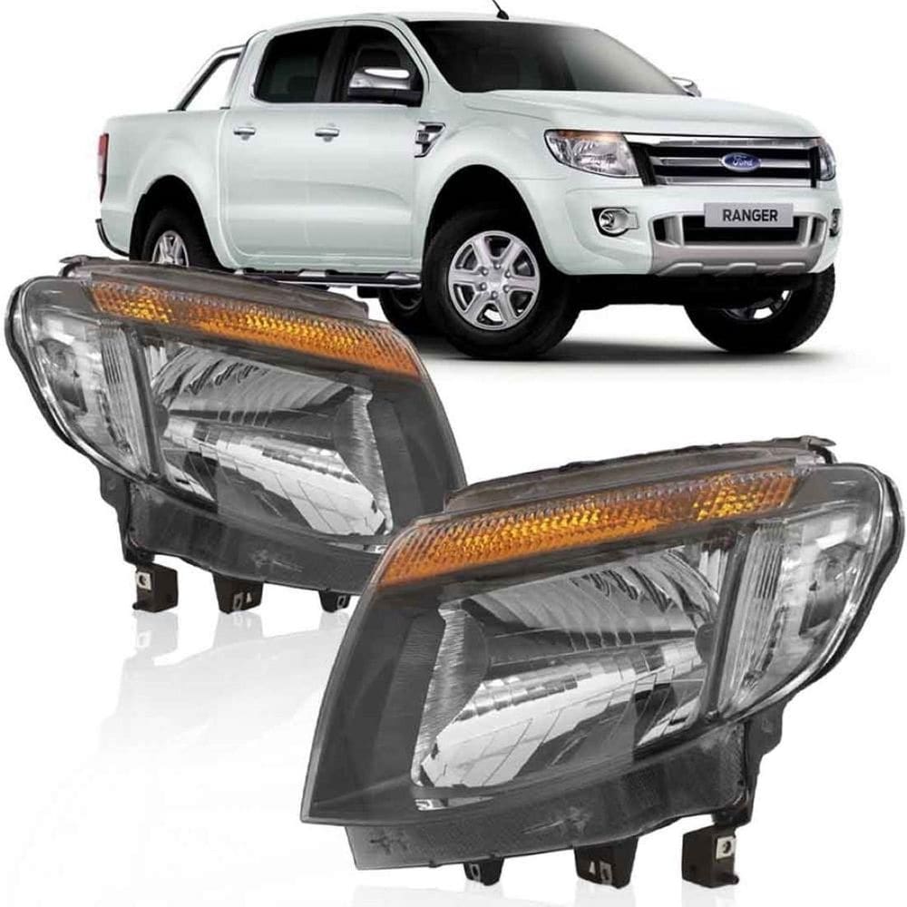 Farolete ford ranger 2010 2011 2012 máscara negra pickup