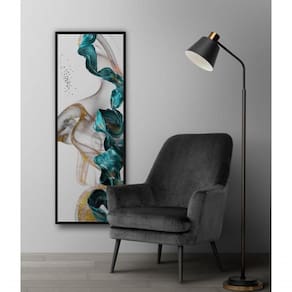 Quadro Decorativo Quarto Casal Abstrato Dourado Pássaros