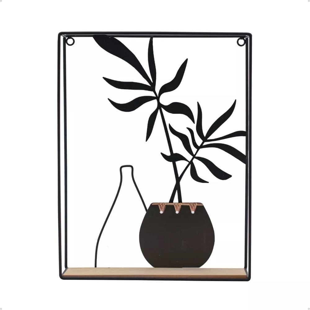 Prateleira Decorativa Ferro E Mdf 40Cm