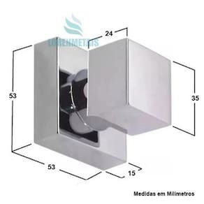 Acabamento p/registro quadrado cromado 3/4 padrao deca