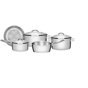 Jogo de panelas aço inox 5 peças solar tramontina