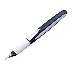 Caneta tinteiro compactor ray azul escuro e branco