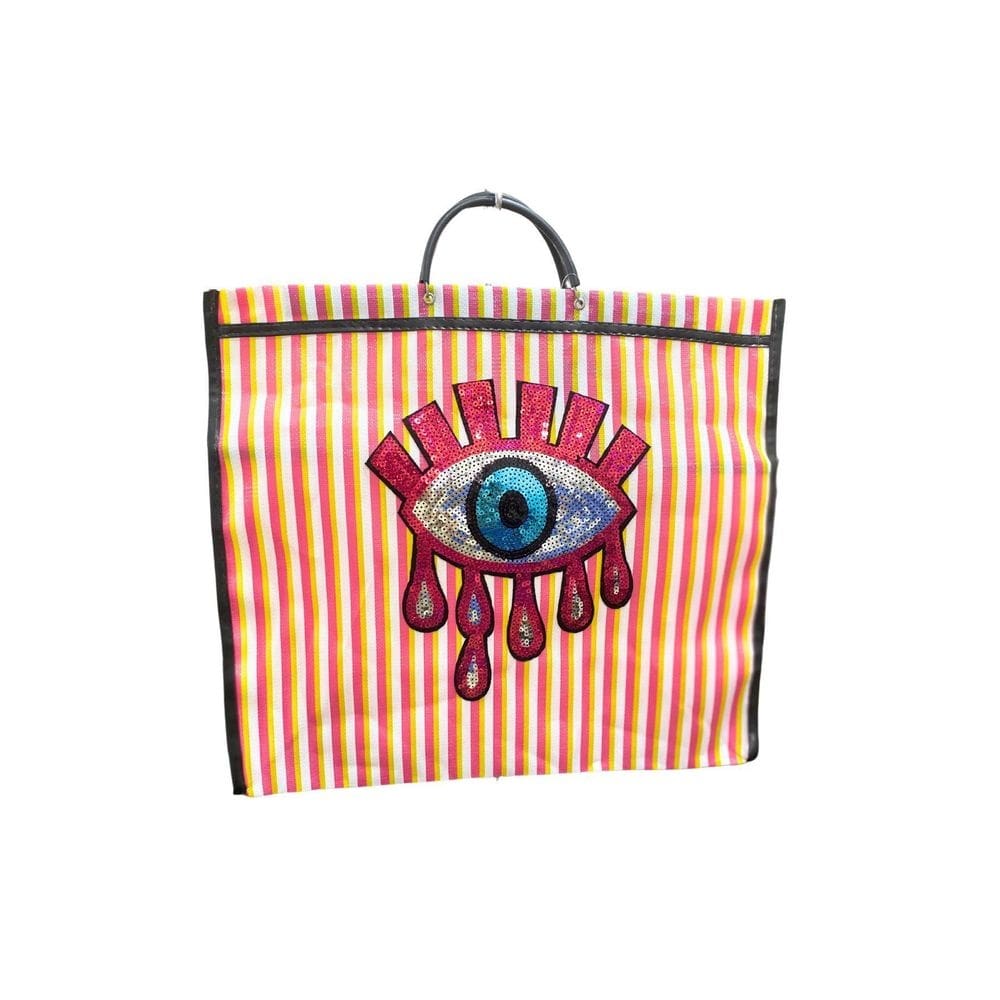 Bolsa Sacola Multiuso Reutilizável Lantejoula - Olho Rosa