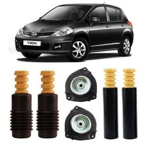 Kit coxim batente dianteiro traseiro nissan tiida 2009 10 11