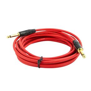 Cabo p10 para p10 mono profissional - vermelho 25 mt