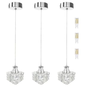 Kit 3 Pendente De Cristal K9 Polido Cabeceira Bet43 + Led