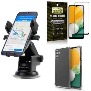 Kit capa a13 5g + suporte veicular ventosa auto + película
