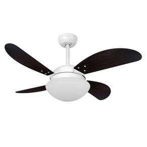 Ventilador De Teto Volare Branco Vd42 Fly 4 Pás Tabaco 220V