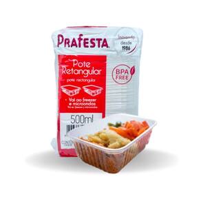 Pote retangular 500ml embanet - versátil e prático