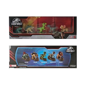 5 personagens jurassic world mini figura pack 5 gxw45 mattel