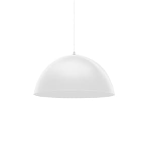 Lustre Pendente Taschibra Td 821f Médio E27 Bivolt Branco Fosco