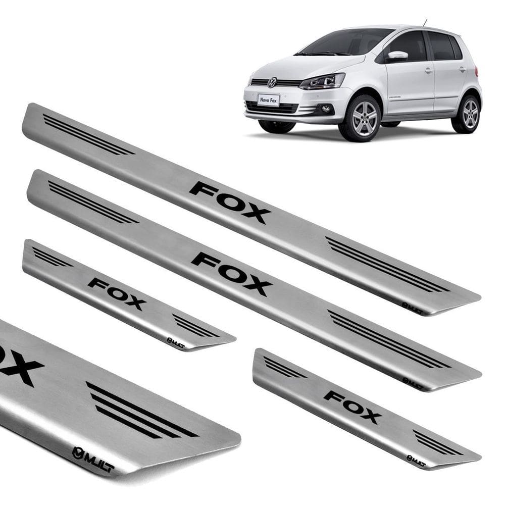 Soleira aço inox escovado porta mult fox 2012 2013