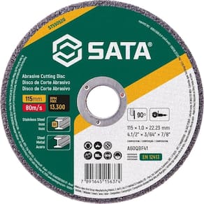 Disco Corte Sata Metal/Inox 4.1/2P 115X1,0mm - Embalagem com 10 Unidades