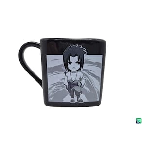 Caneca Sasuke Chibi Naruto Porcelana Quadrada 220 ml