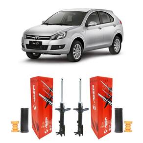 Kit 2 amortecedor allen + kit traseiro jac j3 2013 2014 2015