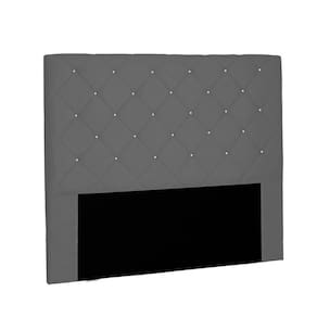 Cabeceira Tania Cama Box Queen 160 Cm Suede Cinza