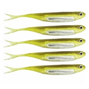 Kit 5 iscas artificiais pesca real jig shad soft head 10cm a
