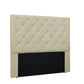 Cabeceira Tania Cama Box Casal 140 Cm Corino Bege