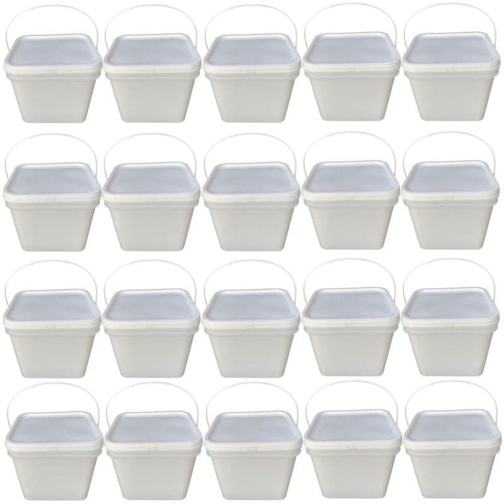 Balde retangular 3.6l para geleia com - 20 pçs