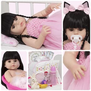 Boneca bebê reborn coelhinha - realista e encantadora