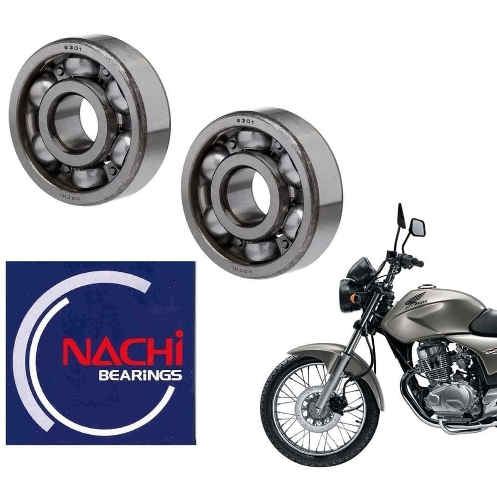 Par rolamento nachi 6301 biz bros nxr strada cg fan titan