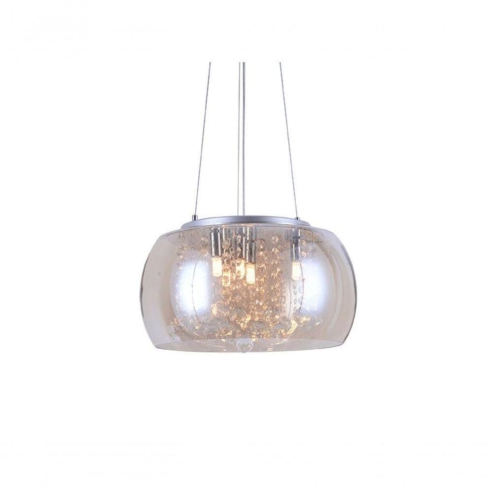 Lustre Pendente Coliseu 400 Conhaque E27 Bivolt Taschibra