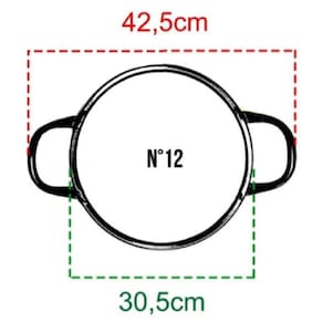 Tacho esmaltado nº 12 - 2,5 litros para fritura