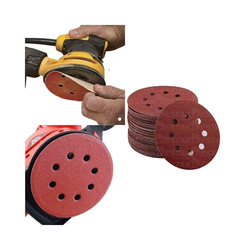 Disco de lixa tiras aderentes ferro 125mm grão 120 starfer 100