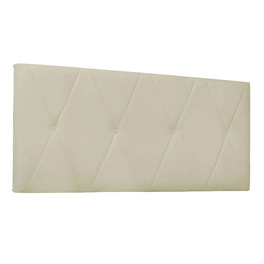 Cabeceira Aquilla Cama Box Queen 160 Cm Corino Bege