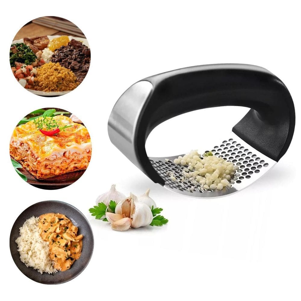 Triturador alho manual em inox facilite o processamento dos