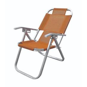 Cadeira De Praia Grand Ipanema 5 Posições Laranja Cad0665