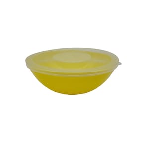 2 potes redondo com tampa marmita sobremesa 600 ml amarelo