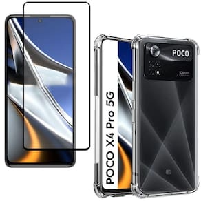 Capinha poco x4 pro 5g + película de vidro 3d