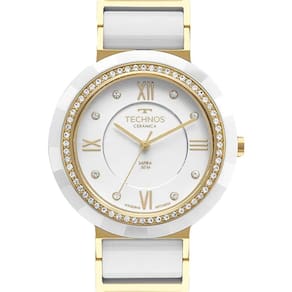 Relógio technos ceramic saphire dourado feminino 2036mrp 1b