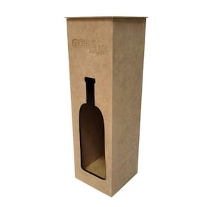 Porta Vinho Personalizado Com Sua Logo (33x10x10) Mdf Cru