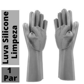 Luva silicone mágica lavar louças carro pet multiuso limpeza
