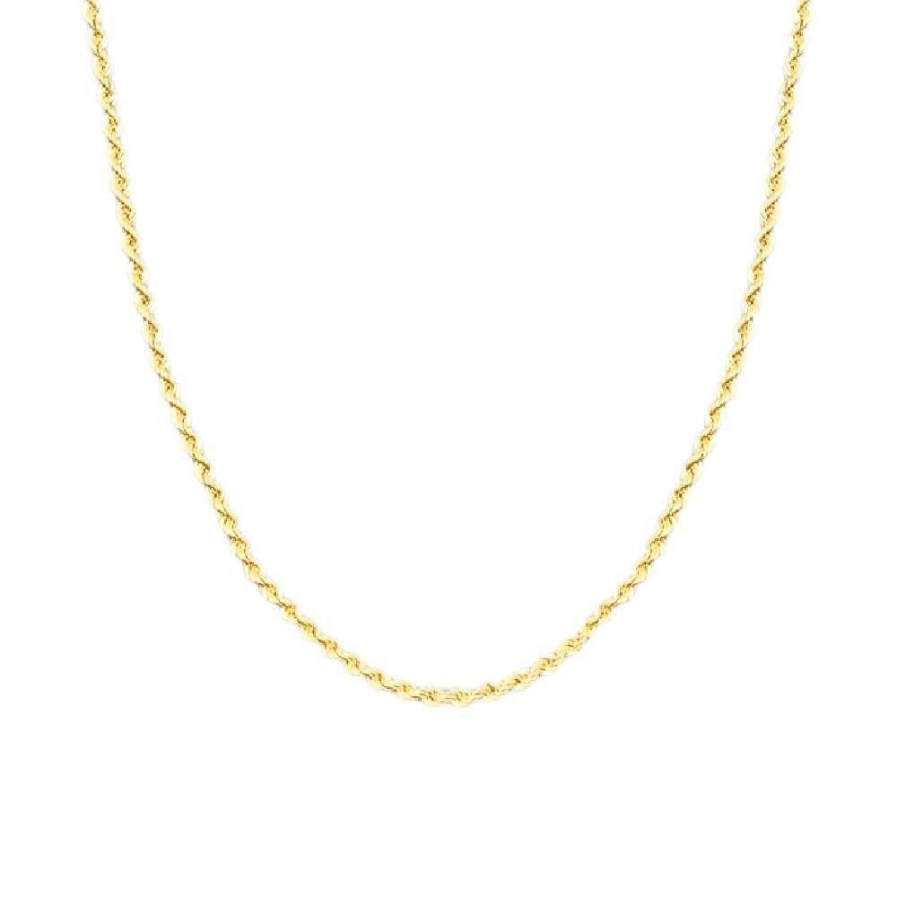 Corrente cordão baiano fina 50 cm em ouro 18k