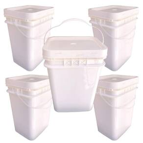 Balde retang 20l p guardar ingredientes 5 pçs