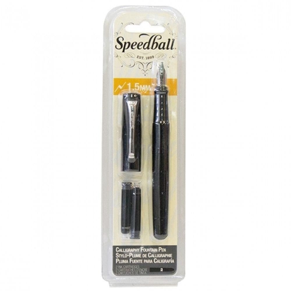 Caneta tinteiro speedball caligráfica pena 1.5mm itálica