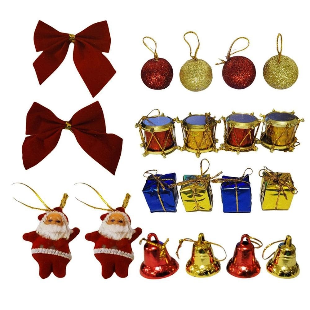 Kit enfeite natal wincy 20 unidades decoração