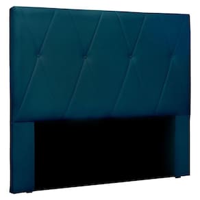Cabeceira Queen 1,60m Aquilla Veludo - Pallazio Azul Marinho