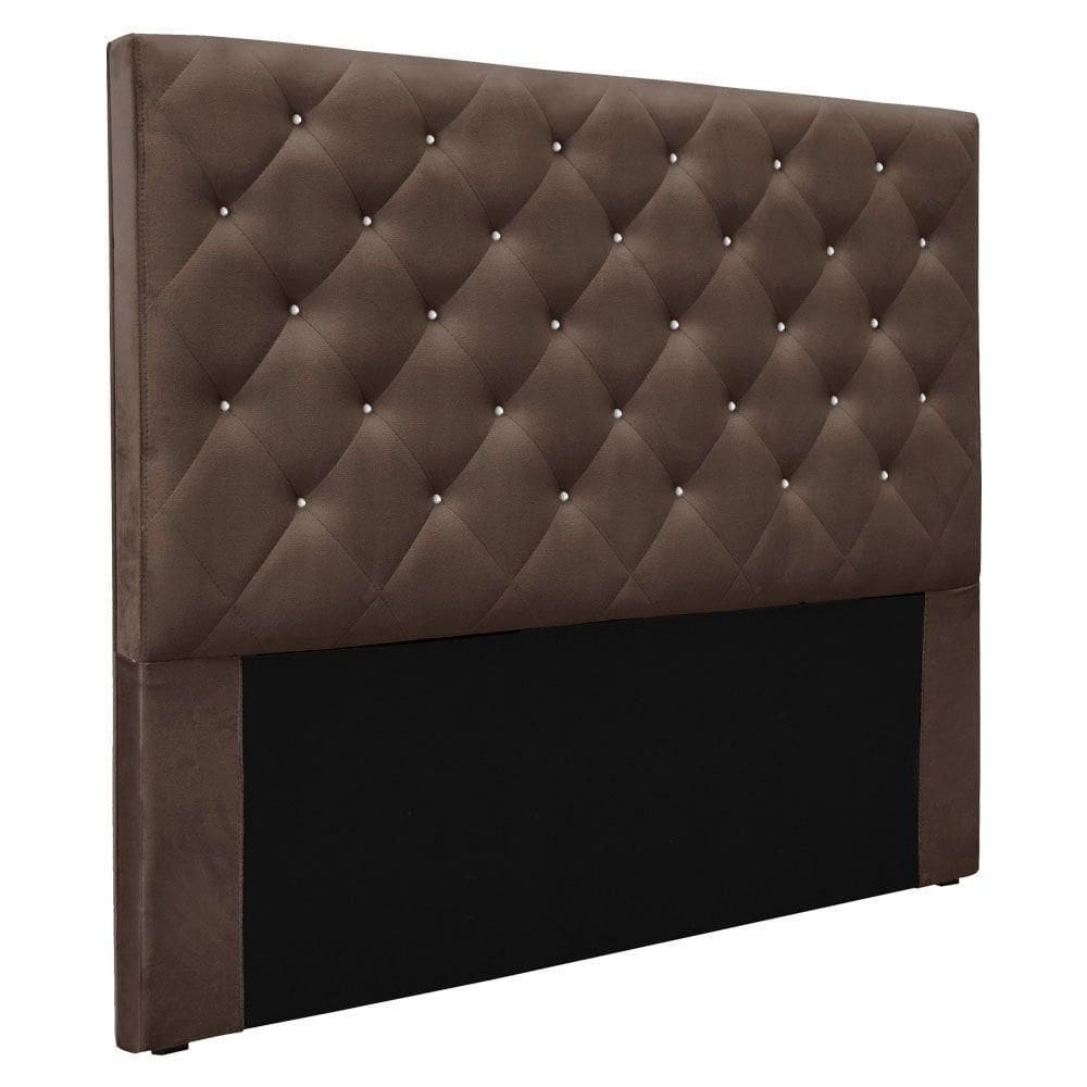Cabeceira Queen 1,60m Tânia Veludo Marrom