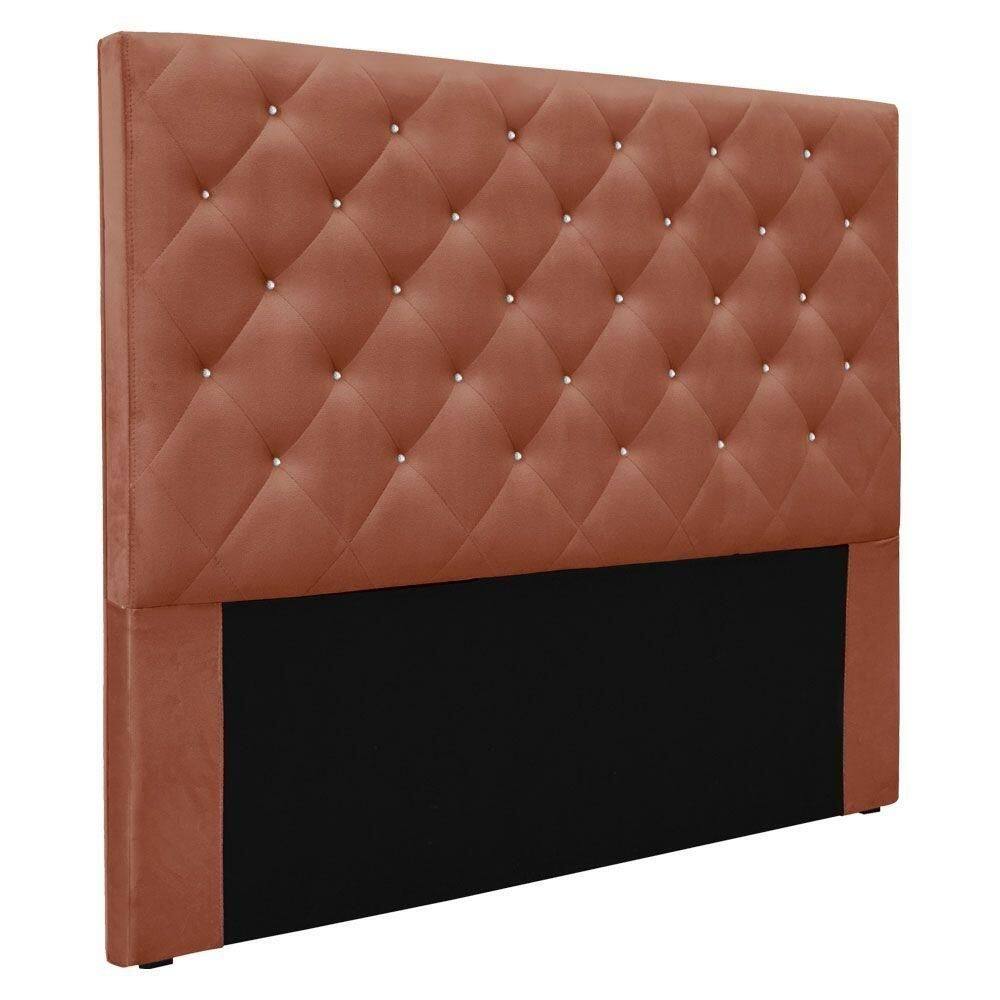 Cabeceira Queen 1,60m Tânia Veludo Cobre