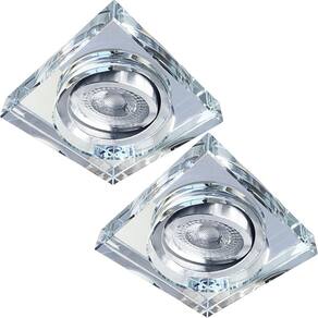 Spot Cristal Transparente - Kit 2 Spots, Luz Direcional
