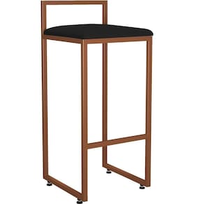 Banqueta Alta Para Cozinha Hanna L02 Bronze Corano Preto