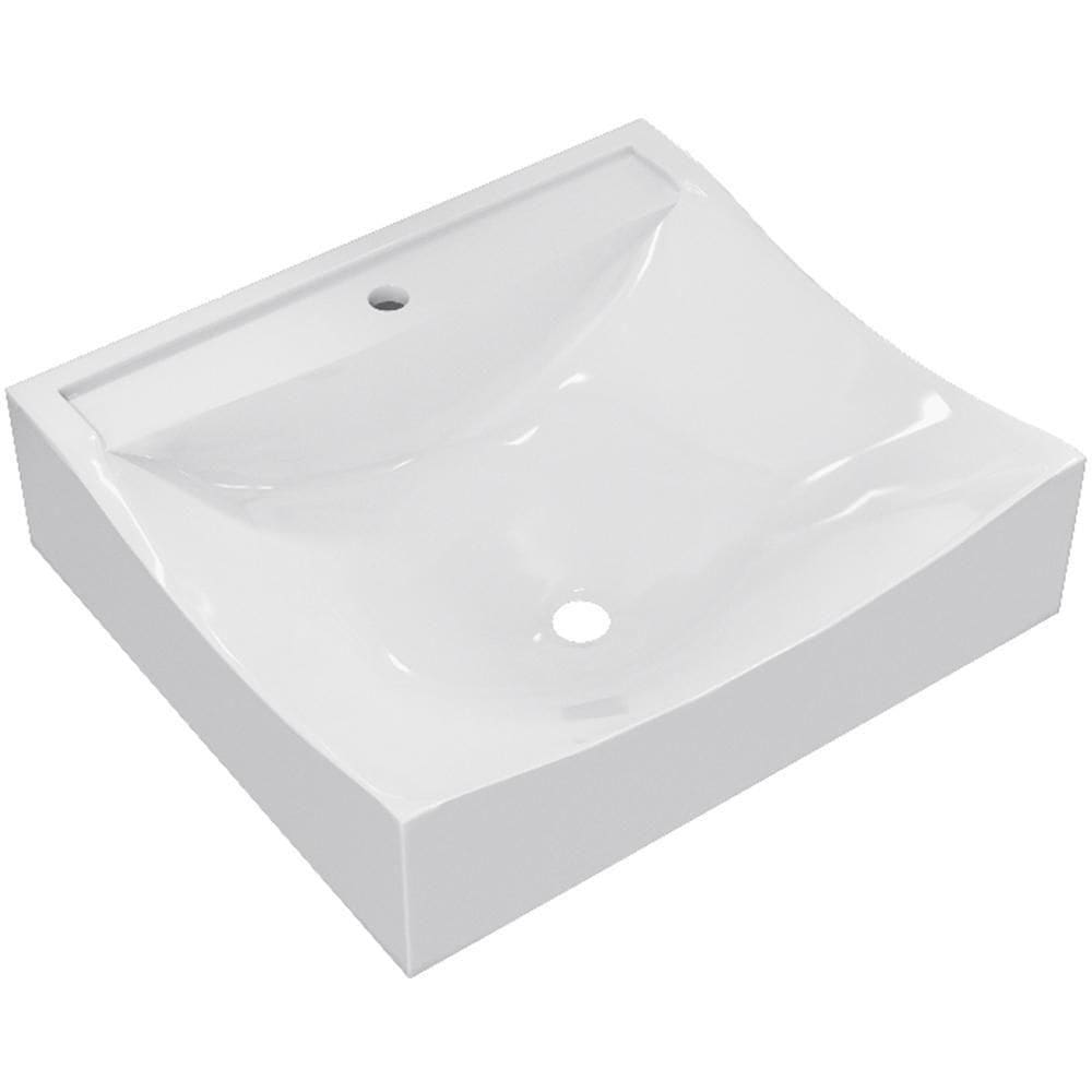 Cuba De Apoio Quadrada Para Banheiro Lavabo C01 Q440 Branco