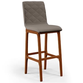 Banqueta Alta Para Cozinha Sala De Jantar Zoe B04 Bege